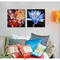 tranh trang trí phòng bông hoa súng