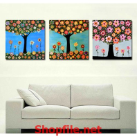 tranh trang trí phòng cây hoa lớn