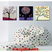 tranh trang trí phòng bức tranh vẽ cái cây màu mè