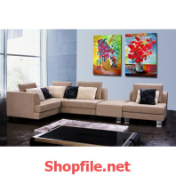 tranh trang trí phòng bình hoa tươi