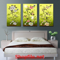 những cây hoa đẹp tranh lụa