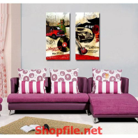 tranh trang trí phòng khách đĩa CVD