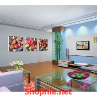 bông hoa nhỏ trên những viên sỏi