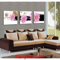 bông hoa cúc tím dán tường