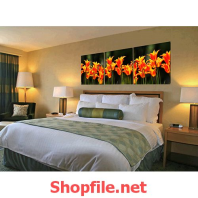 tranh treo tường bông hoa ly đỏ