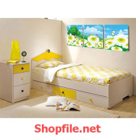 tranh treo tường cánh đồng hoa trắng