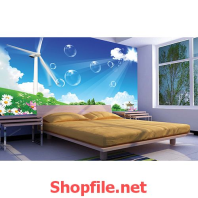 giấy dán tường chong chóng gió