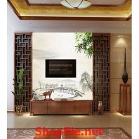 giấy dán tường đường quê