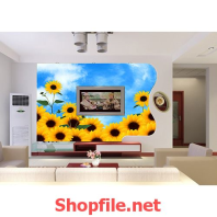 giấy dán tường hoa hướng dương