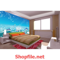 giấy dán tường cá heo