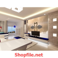 giấy dán tường trái tim thiên nga