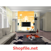 hoa sen trắng giấy dán tường