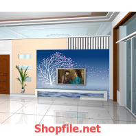 cây khô tuyết giấy dán tường