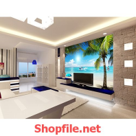 bãi biển giấy dán tường