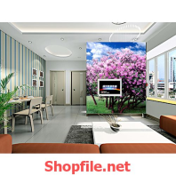 bụi cây hoa tím giấy dán tường