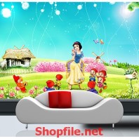 nàng bạch tuyết giấy dán tường