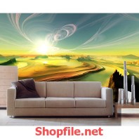 dòng sông chiều giấy dán tường