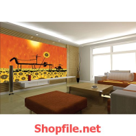 hoa hướng dương giấy dán tường