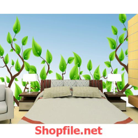 chồi non giấy dán tường