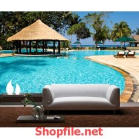 bể bơi giấy dán tường