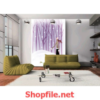 cô gái mùa đông tranh dán tường