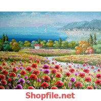 vườn hoa Ba Lan tranh dán tường