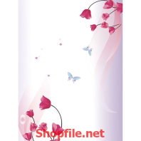 tranh dán tường bông hoa đỏ nhỏ