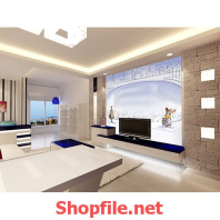 tranh dán tường sân trượt băng