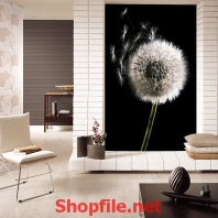 tranh dán tường bồ công anh trắng