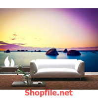 tranh dán tường hoàng hôn