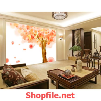 tranh dán tường cái cây mùa thu