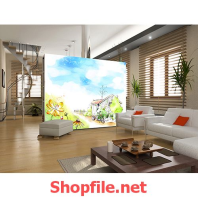 tranh dán tường con đường mòn