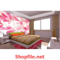 tranh dán tường cánh hoa sen