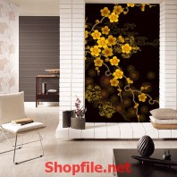 tranh dán tường hoa mai ngày tết