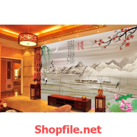 tranh dán tường tranh sơn thủy