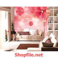 tranh dán tường nền hoa đẹp