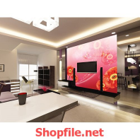 tranh dán tường nền hoa quá đẹp