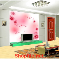 tranh dán tường bông hoa nền đẹp