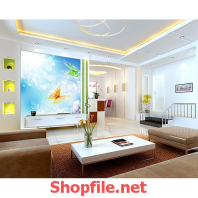 tranh dán tường chú bườm xuân