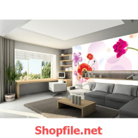 tranh dán tường bông hoa bé nhỏ xinh xắn