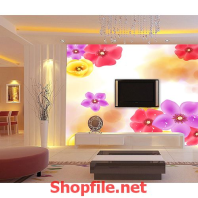 tranh dán tường những bông bé nhỏ