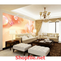 tranh dán tường bông hoa lan