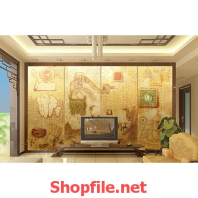 tranh dán tường bức tranh cổ trang