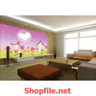 tranh dán tường căn nhà yêu thương
