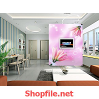 tranh dán tường bông hoa ly đáng yêu