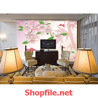 tranh dán tường đàn bướm xinh