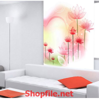 tranh dán tường bông hoa sen tuyệt mỹ