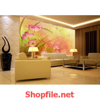 tranh dán tường bông hoa khoe sắc