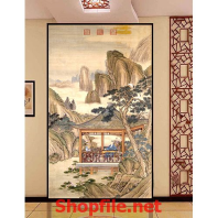 tranh dán tường núi rừng đẹp