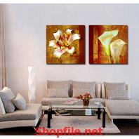 tranh dán tường bông hoa ly dễ thương